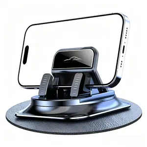 360° Rotating Car Phone Mount, Universal Dashboard Holder with Adjustable Telescopic Arm, Horizontal & Vertical View for GPS Navigation, Secure Suction Fixed Phone Stand for Car & Truck