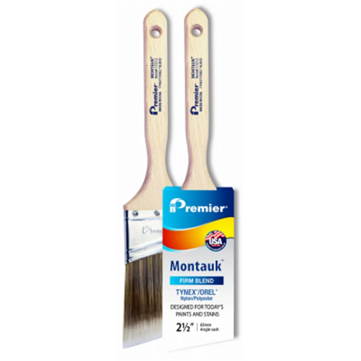 Premier Paint Roller 244748 - 2.5 in Montauk Nylon & Polyester Blend Paint Brush, 3 lbs, High-Quality, Dependable, Easy Clean for Home Improvement Painting Projects