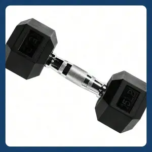 15 Pound Hexagonal Dumbbells, Rubber Coating, Handheld Dumbbells, Suitable For Exercise And Fitness, A Must-Have Gift