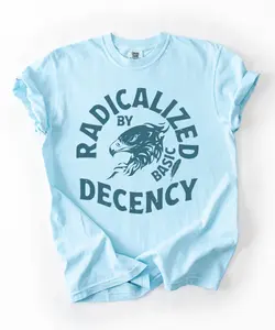 Radicalized by Basic Decency T-Shirt, Political Activist Graphic Tee, Protest Shirt, Social Justice Resist Unisex Statement Top,