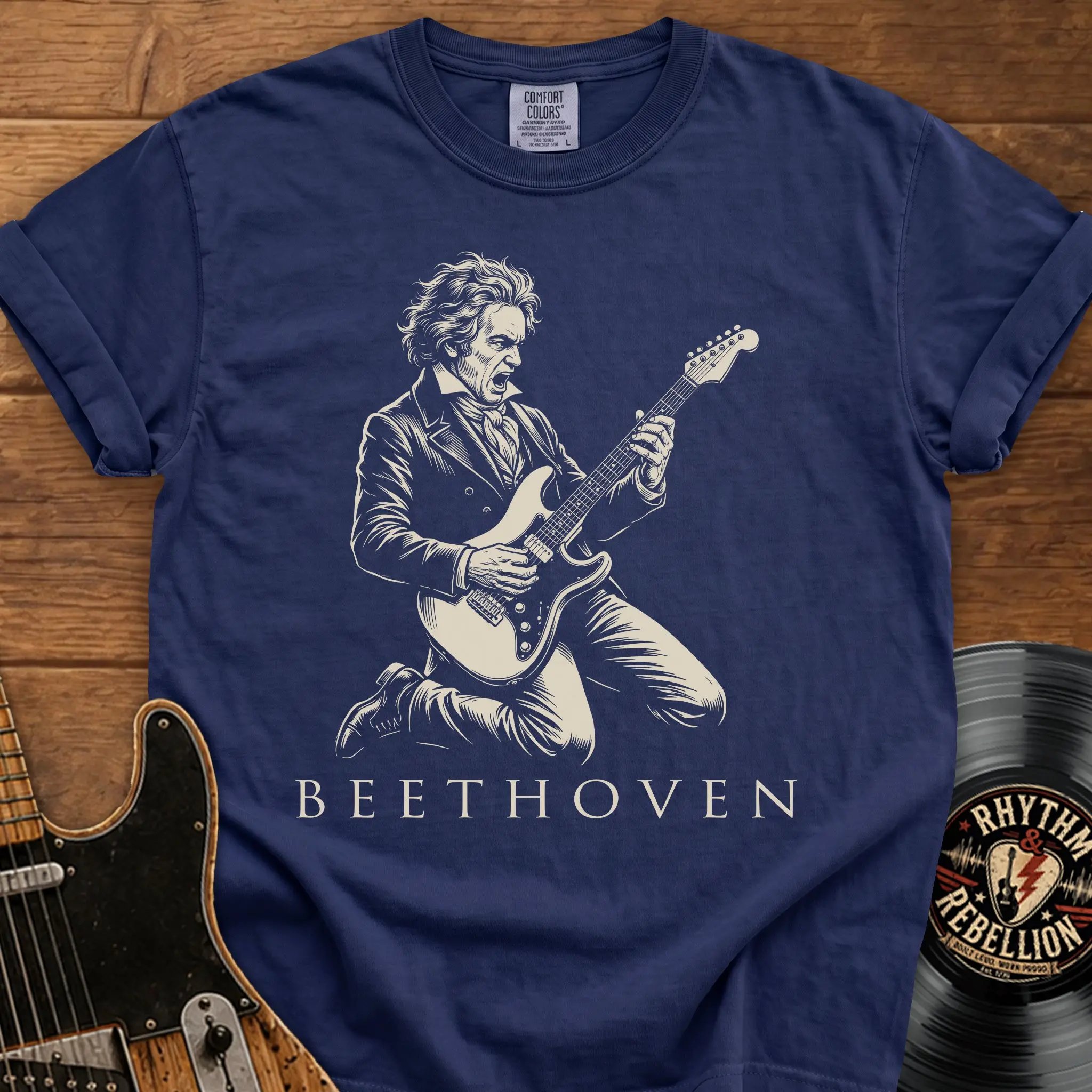 Beethoven Guitar Rock T-Shirt