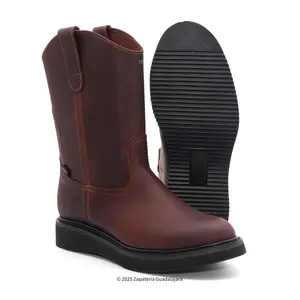 10" SOFT TOE PULL ON SHEDRON GRASSO NON SLIP SOLE LEATHER WORK BOOT-701