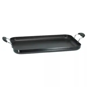 T-fal 18"x11" Double Burner Griddle, Nonstick Cookware Black T-fal 18"x11" Double Burner Griddle, Nonstick Cookware Black