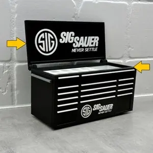 Sig Sauer Workbench Toolbox Pen Holder - Mini Tool Chest Organizer for Desk, Durable 3D-Printed Material, Ideal for Mechanics, Woodworkers, and DIYers