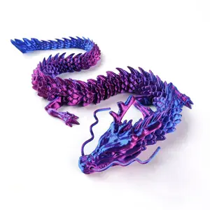 Giant Dragon, 33.46 inches, 3D-printed Dragon, suitable for use as a children’s toy or decorative item, ideal for office and home décor. This dragon model features movable Articulated , helping to create a festive atmosphere and bring good luck.