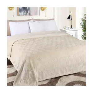 Superior Diamond Flannel Fleece Ultra-Soft Blanket- Full/Queen