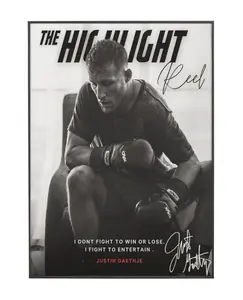Justin Gaethje UFC Poster - The Highlight Reel | UFC Print | Mixed Martial Arts Decor | Champion Print | MMA Fighter | bjj | Kickboxing Art