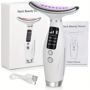 Rechargeable Facial & Neck Massager with Heat Relaxation, Ergonomic Design, USB Charging, Adjustable Modes, Perfect Gift for Women