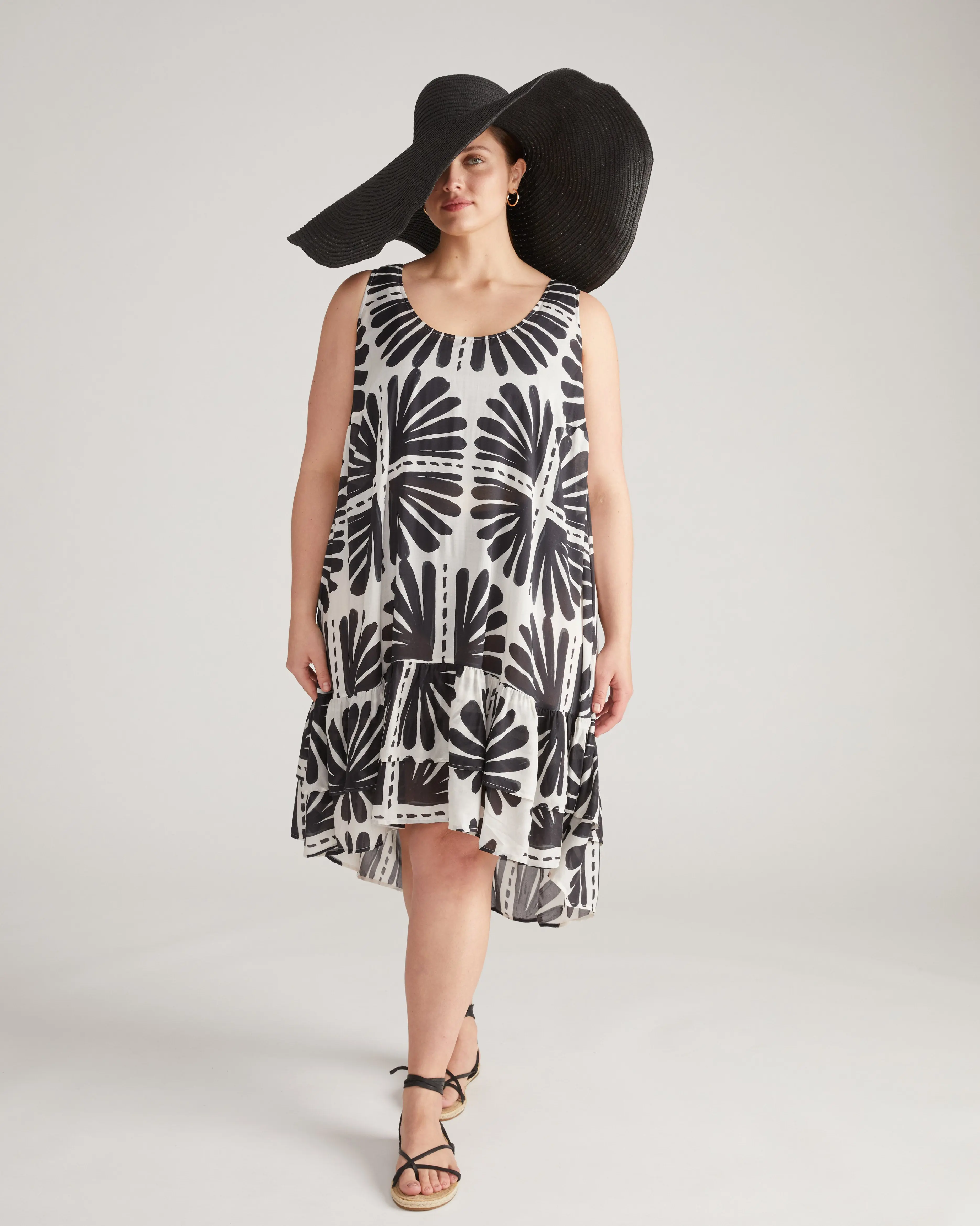 Elodie Voile Dress - Ink Bloom Print