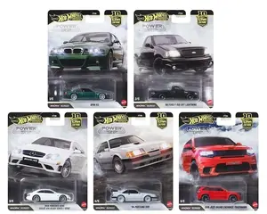 Hot Wheels 2026 Premium Car Culture R "Power Trip" 5 Cars Set 1:64 Scale Collectible Diecast Model Cars FPY86-961R-6B2 Multi-Color Designs