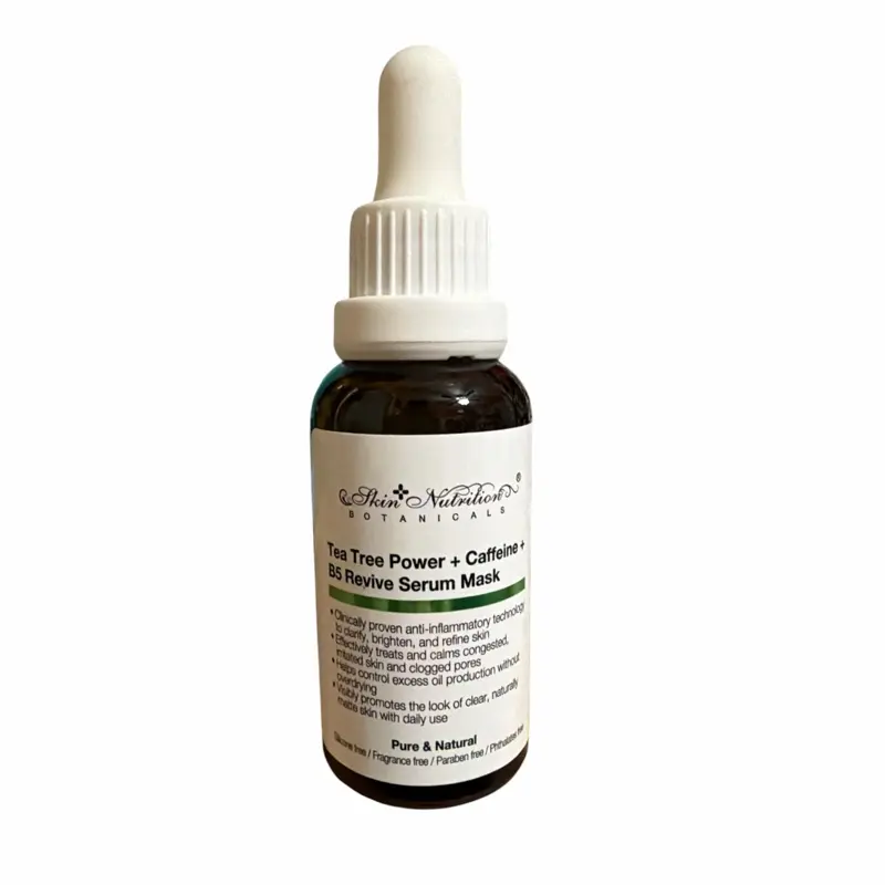 Tea tree Power + Caffeine +B5 Revive Serum Mask, skincare repair