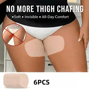 6Pcs Disposable Thigh Anti-Friction Pads, Invisible Leg Chafe Protection, Unisex Ultra-Thin Pads for Running, Hiking & Daily Wear