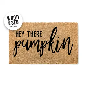 Hey There Pumpkin Doormat  - Fall Decor -  Welcome Mat - Halloween Decor - 1347**