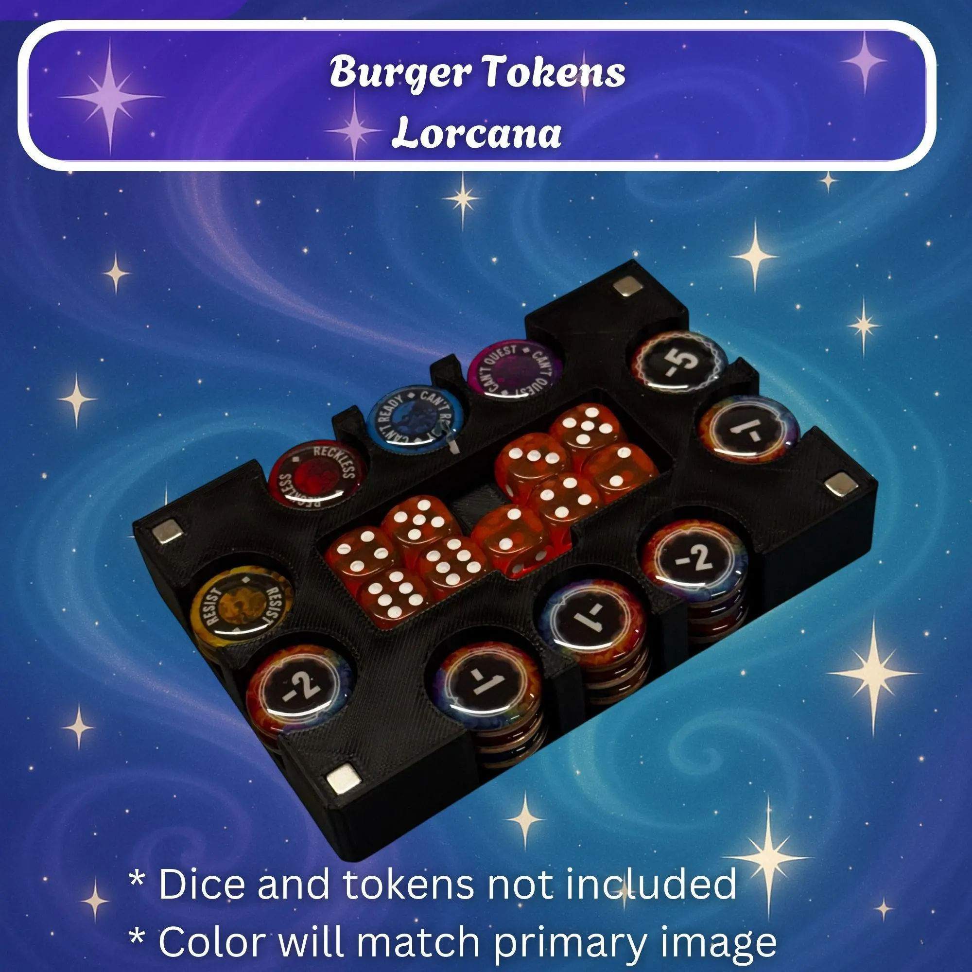 Sapphire Lorcana Deck Box with Lore Counter Token Tray & Card Storage Holds 60 Double Sleeved Cards Super Strong Magnets - TikTok Shop Sapphire Lorcana Deck Box with Lore Counter Token Tray & Card Storage Holds 60 Double Sleeved Cards Super Strong Magnets - TikTok Shop