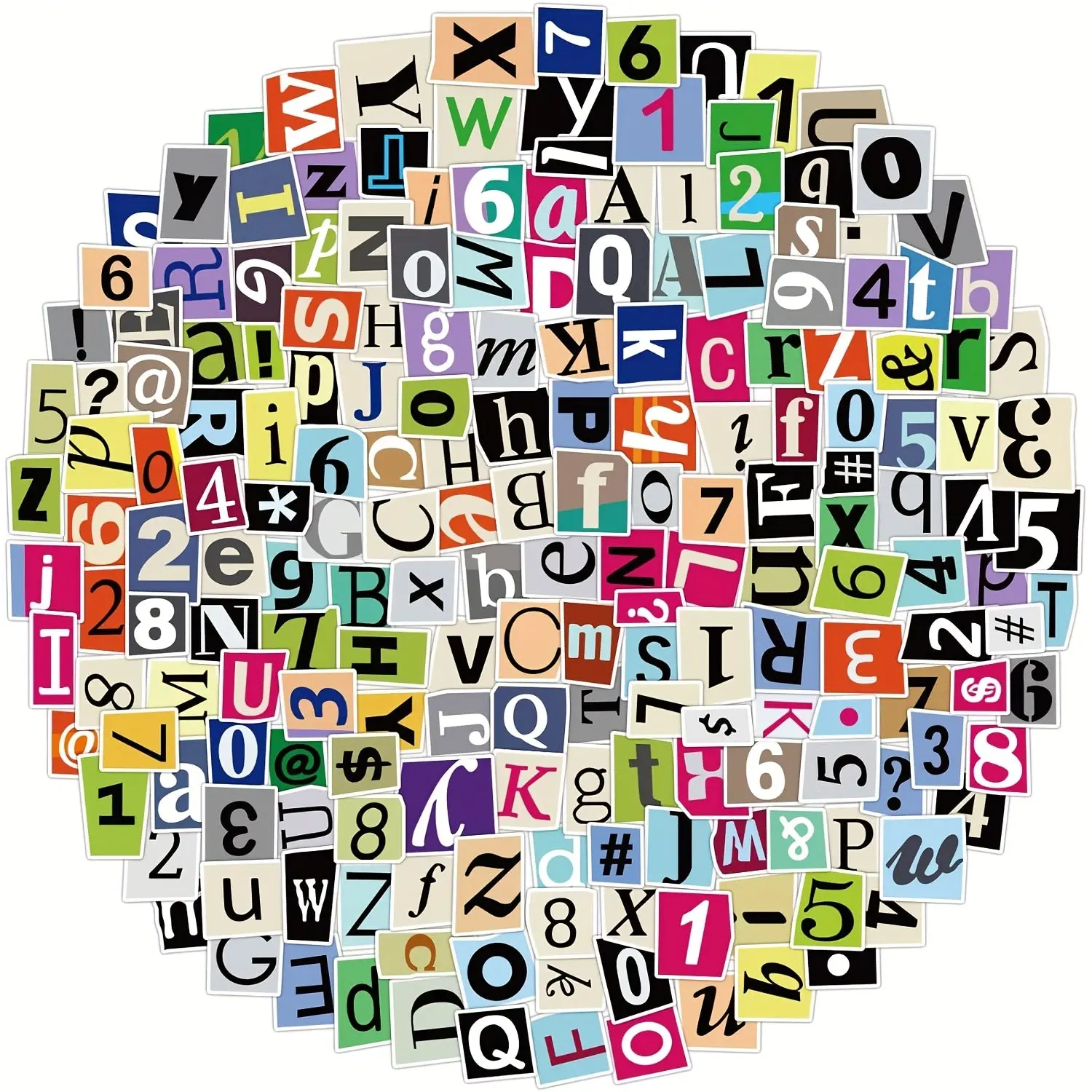 200Pcs Waterproof A-Z Alphabet & 0-9 Number Decorative PP Sticker Labels, Durable Scratch-Resistant Office Stationery with Strong Adhesive for Scrapbooking, Sticker Shopping