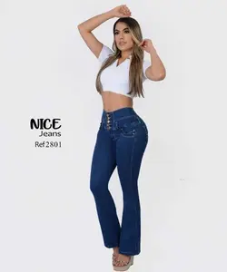 2801 Nice Women´s Colombian Jeans Push Up Acampanado - High Quality Bottoms - Womenswear