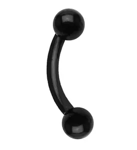 Black Acrylic Curved Barbell Black Acrylic Curved Barbell