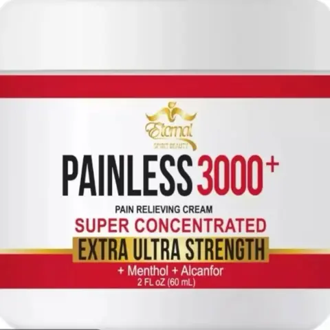 Eternal Painless 3000+ Cream - Super Concentrated Extra Ultra Strength Pain Relieving Formula with Menthol & Alcanfor - 2 FL OZ