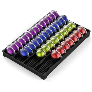 Coffee Pod Storage Holder Drawer Insert for Counter Compatible with Nespresso Vertuoline Capsules, NCT04 Cabinet Kitchen Organiser Racks
