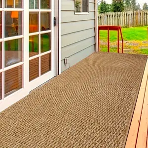 Outdoor Hemp-Like Long Strip Rug, Non-Slip Comfortable Sun Protection, Balcony Corridor Mat, Courtyard Terrace Anti-Slip Pad