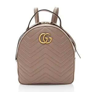 Pre-owned GUCCI Leather Backpacks Matelasse GG Marmont Backpack