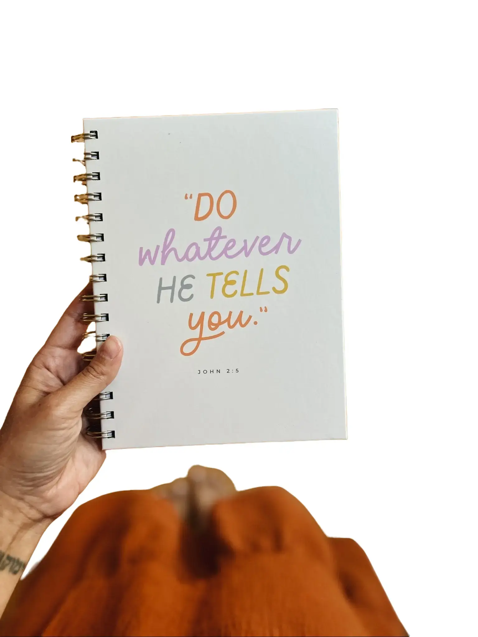 Mary Spiral Bound Prayer Journal – “Do Whatever He Tells You” Christian Hardcover Journal, Catholic Prayer Notebook, John 2:5 Scripture Inspired Journal, Faith Based Lined Writing Journal
