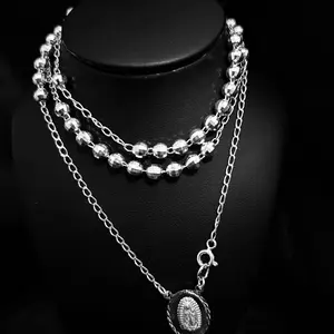 Rosary Silver 925- 28 inch- 4.5 mm - 14 gr Aprox