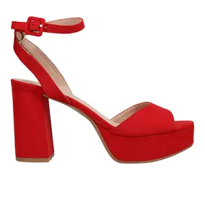 Chinese Laundry Womens Theresa Block Platform Dress Sandals High Heel 3" & Up - Red