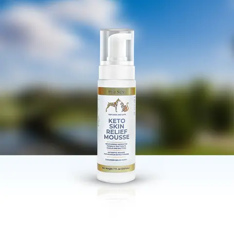 PetScy Keto Skin Relief Mousse For Dogs & Cats - Hydrates & Relieves Dry Irritated Skin, Promotes Soft Healthy Coat, Air-Dry Formula, Non-Greasy, Clean Ingredients