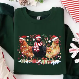 Chicken Christmas Sweatshirt, Christmas Chicken Shirt, Funny Christmas Chicken Shirt, Chicken Christmas Sweatshirt, Chicken Sweatshirt