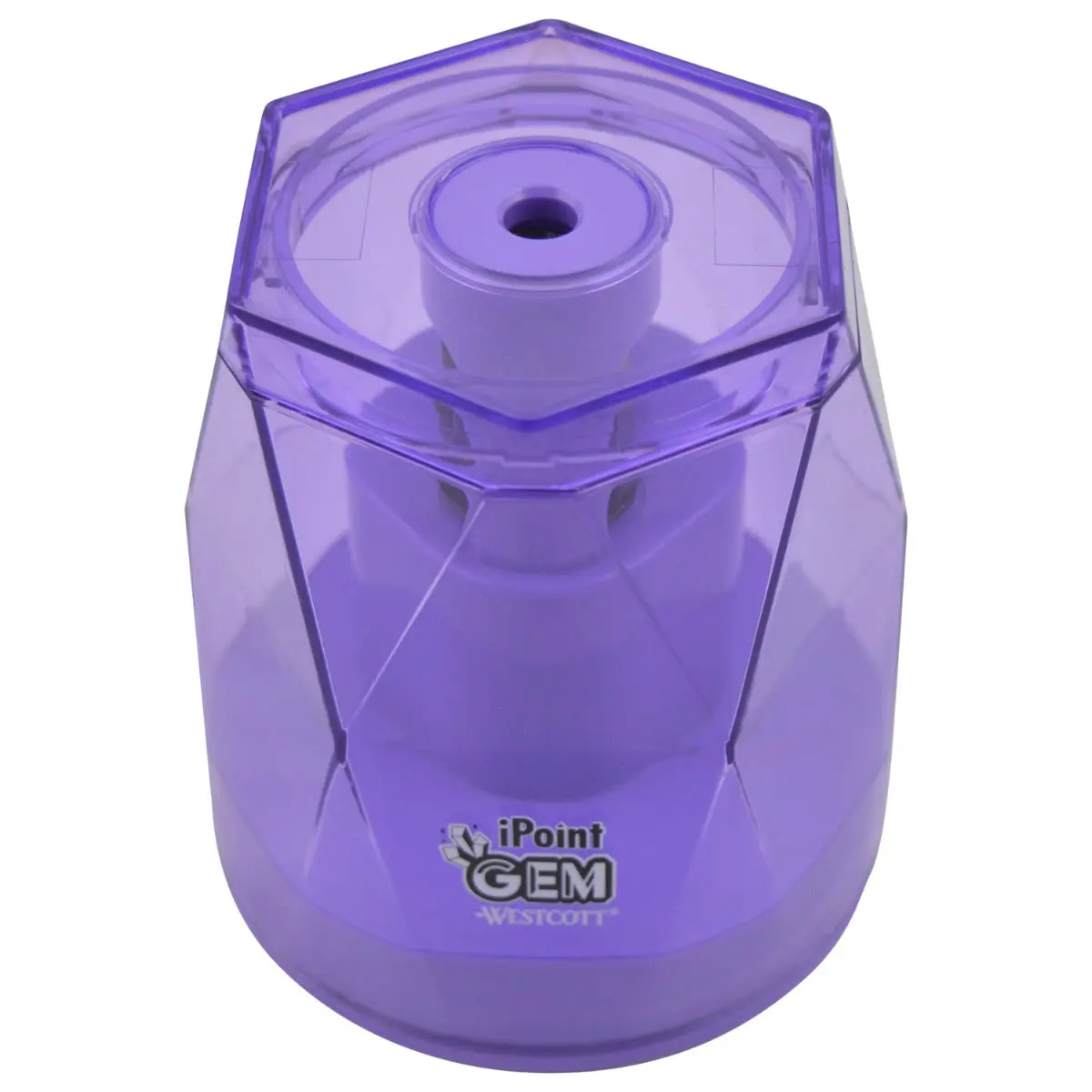 Westcott iPoint® GEM Crystal-Covered Battery Pencil Sharpener, Purple  (00576-PARENT)