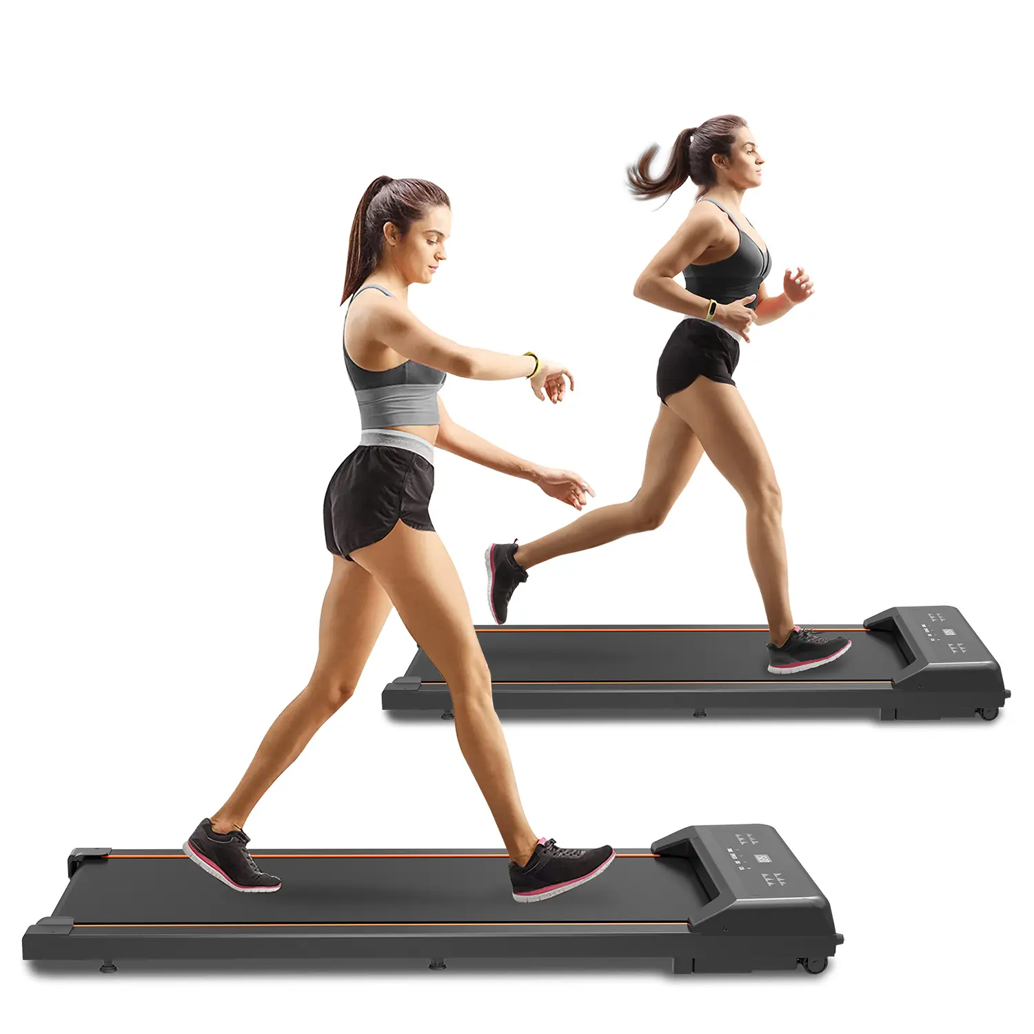 Walking Mat, 4-in-1 Undercounter Treadmill for Walking and Jogging, Home Portable Walking Treadmill with Remote Control Lanyard, Low Noise Table Treadmill
