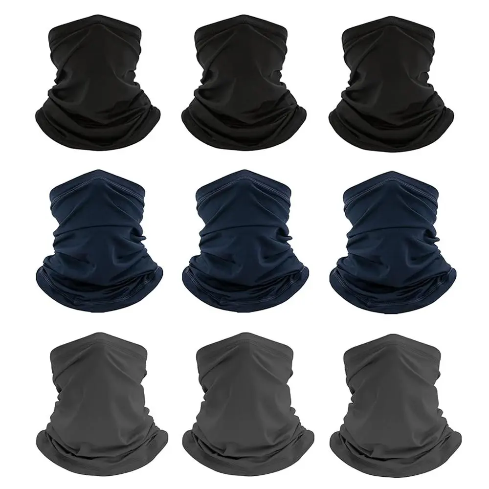 Universal Outdoor Sports Neck Gaiter, Outdoor Sports Mask, 9 Counts/set Breathable Neck Scarf, Sun Protection Face Cover for Outdoor Cycling Running Skiing Climbing Hiking
