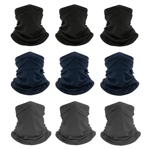 Universal Outdoor Sports Neck Gaiter, Outdoor Sports Mask, 9 Counts/set Breathable Neck Scarf, Sun Protection Face Cover for Outdoor Cycling Running Skiing Climbing Hiking