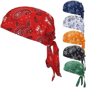 Sweat Wicking Doo Rag Cooling Dew  Liner Large Motorcycle Do Rags Head Wrap Bandana Skull Caps for Men and Women