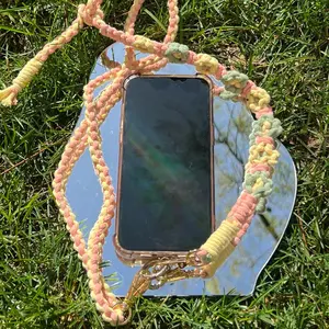PokPock SkyBloom Crochet / BlossomBraids Handwoven Floral Phone Lanyard