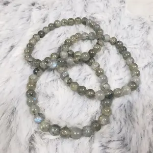 Labradorite 6mm Bead Stretch Bracelet - Natural Crystal Design for Daily Use and Wear Gemstone high quality Manifestation