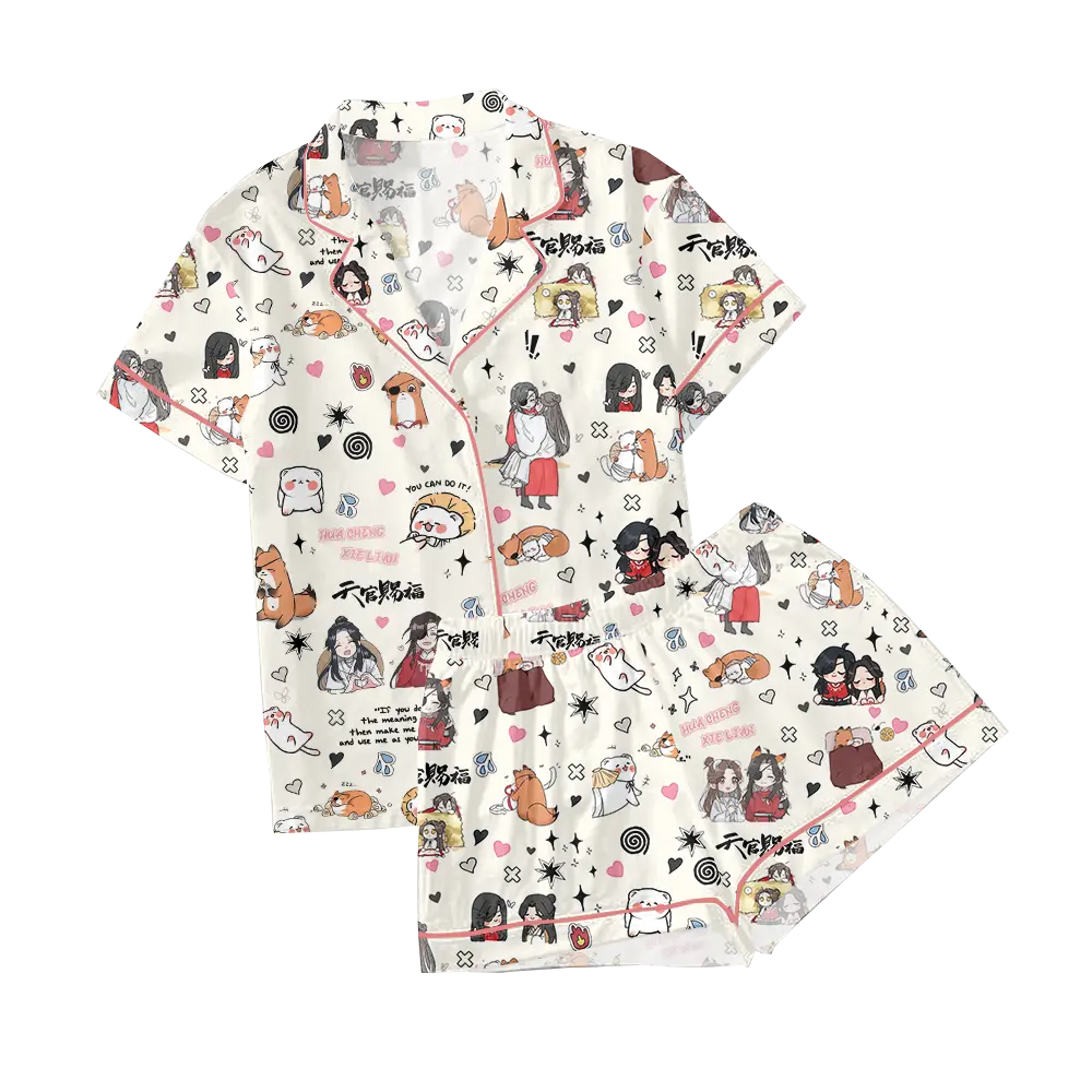 Manhua BL Satin Pajama Set, MDZS TGCF Hua Cheng Xie Lian, Lan Wangji Wei Wuxian PJM Gift For Fan