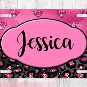 Personalized Car License Plate with Name and Message - Customizable Design for Unique Identification