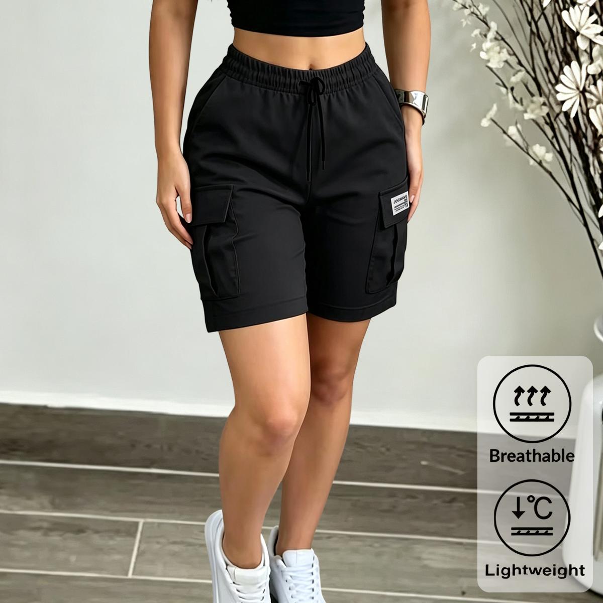 2-pack women’s summer new athletic shorts — lightweight, breathable, stylish, unique cargo shorts with multiple pockets, suitable for sports/fitness and everyday outdoor wear.,back to school shopping