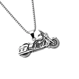 Biker Motorcycle Pendant Necklace - Unisex Hip Hop Style, Ultra Versatile. Perfect Couple Jewelry for Him & Her, Edgy Statement Piece. Daily Wear/Concert Vibe, Standout Gift for Ride Lovers!