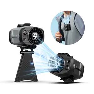 Lentorgi Waist Cooling Fan, Clip Fan, 3 IN 1 Belt Fan,Handheld, Neck, 4-Speed Airflow, Up to 12 Hours of Operating Time, Rechargeable, with Air Turbo Tech Cooling Fan, For Outdoor Work, Travel, Home Leisure,Gifts for Mother's Day