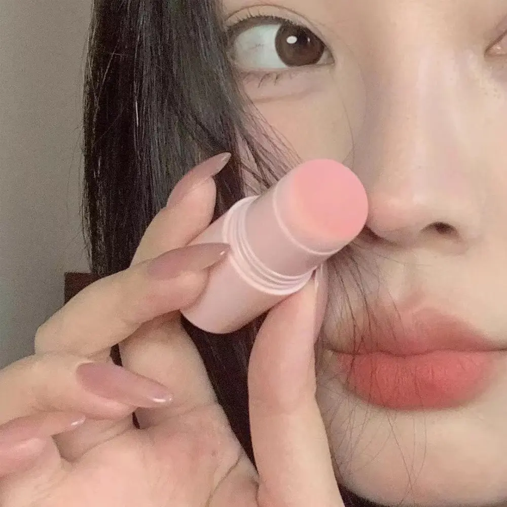 Waterproof Matte Blush Stick for Soft Dewy Finish, Long Lasting Natural and Cute Blush, Single Color Blush for All-Day Wear, Makeup, Makeup Beauty Cosmetics