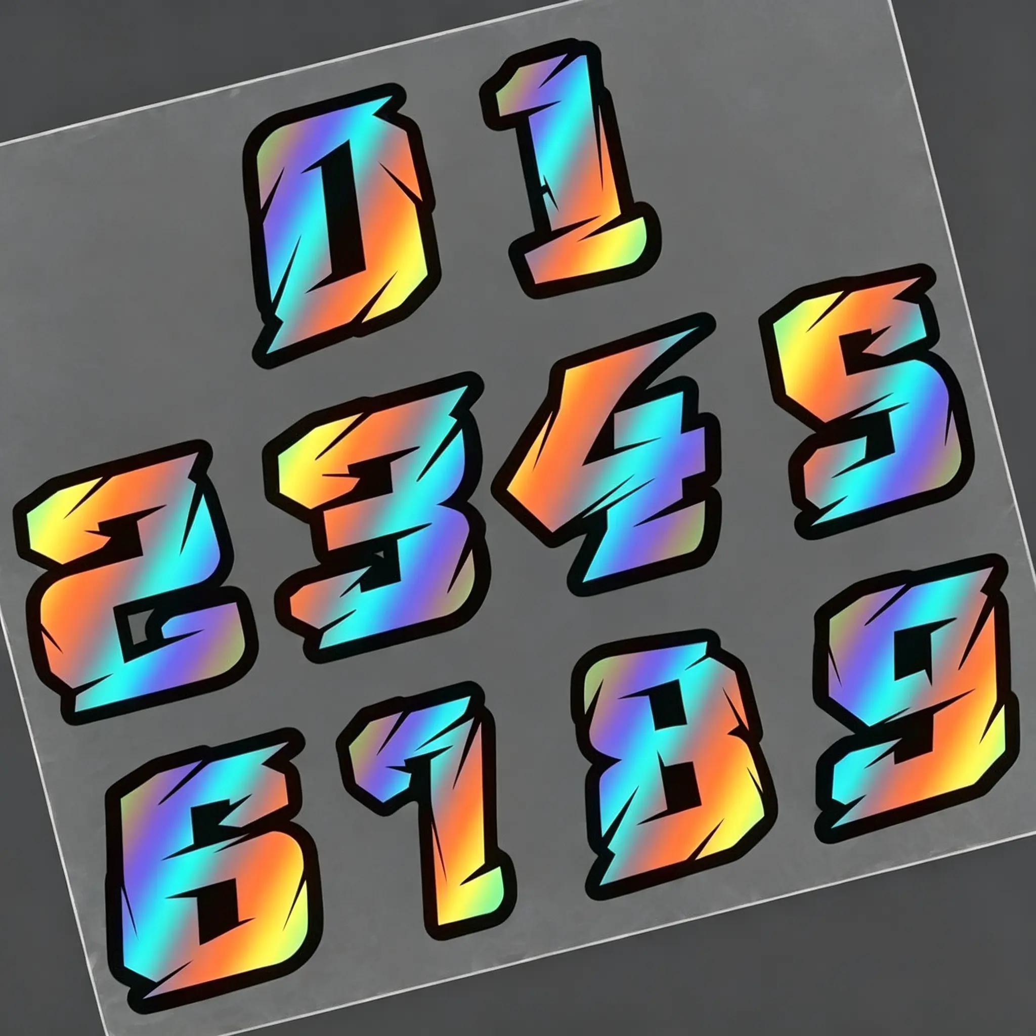 Colorful laser motorcycle racing digital stickers DIY modified car decoration motorcycle helmet personalized stickers Automotive digital stickers
