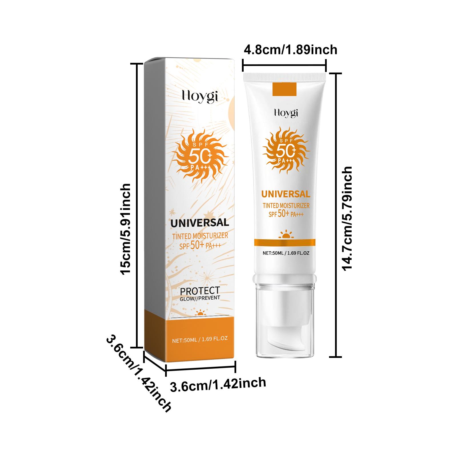 Sunscreen To Prevent Sunburn And Tanning Universal Protector Solar Spf 50, Protector Solar Con Color, Facial Skincare Comfort Moisture Tinted Universal Moisturizer Sunscreen Proteje Tu Piel Uv Comfort Hydrating Moisturizing Sunscreen Face