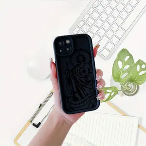 A Beautifully Designed Phone Case Featuring Saint Jude Thaddeus, Compatible with for iphone Models 16, 15, 14, 13, 12, 11 Pro Max, And X XSMAX. It Offers Anti-Drop Protection, a Frosted Back Cover, And Is Dustproof And Shockproof