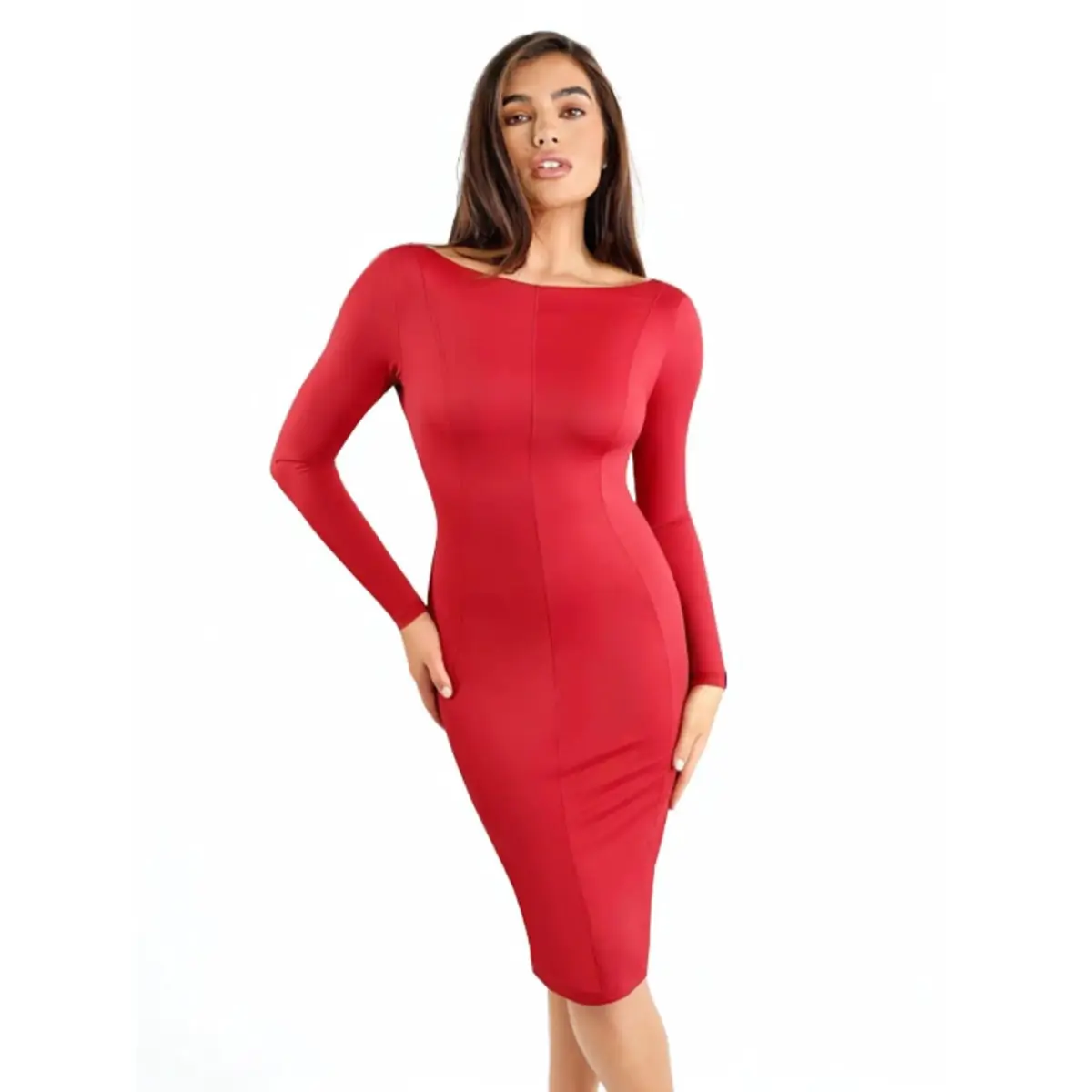 Popilush The Shapewear Dress Built-In Shapewear Long Sleeve Crew Neck Backless Midi Dresses Comfortable Womenswear Elegant Casual - TikTok Shop Popilush The Shapewear Dress Built-In Shapewear Long Sleeve Crew Neck Backless Midi Dresses Comfortable Womenswear Elegant Casual - TikTok Shop