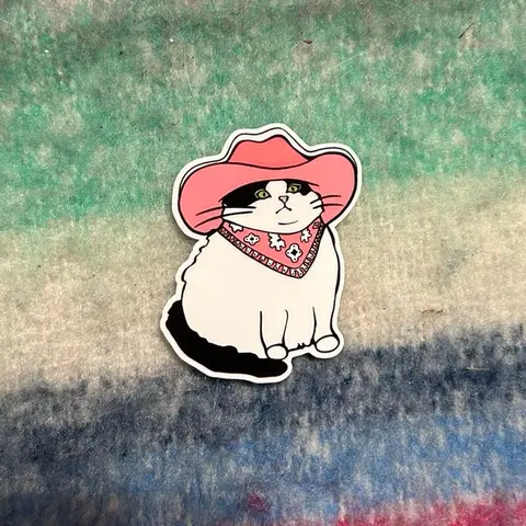 Cowboy Kitty Sticker