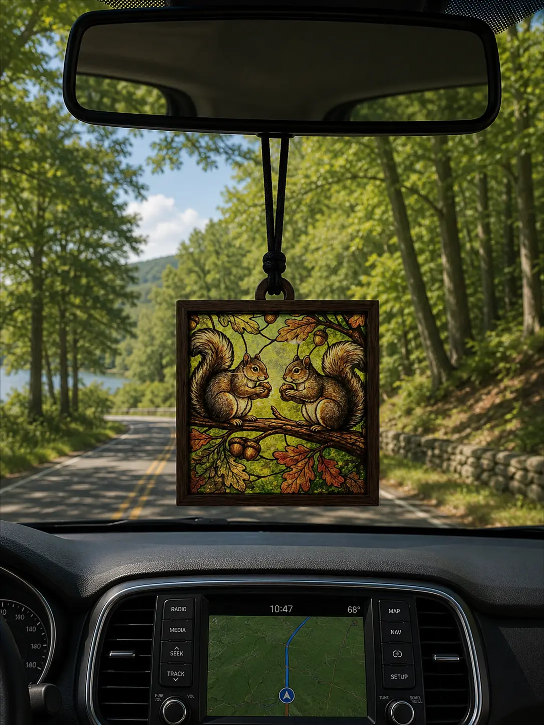 Squirrel Suncatcher Car Charm