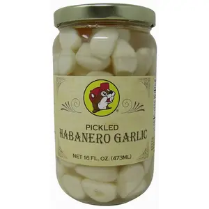 Buc-ee's Pickled Habanero Garlic in a Resealable Jar, Gluten Free, No High Fructose Corn Syrup, 16 Fl Ounces